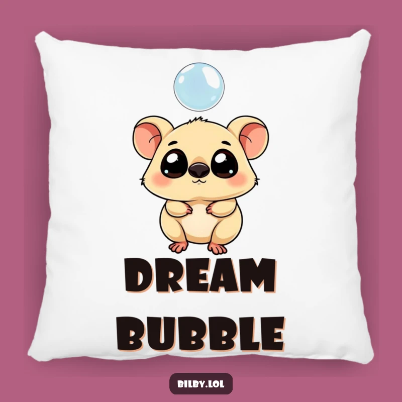 Funny Curious Marsupial Pillow: Cozy Bubble Watcher for Playful, Funny Moments!