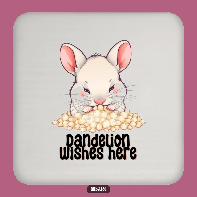 Funny Dandelion Bilby Drink Coaster - Protect Surfaces with Soft Flair Gift