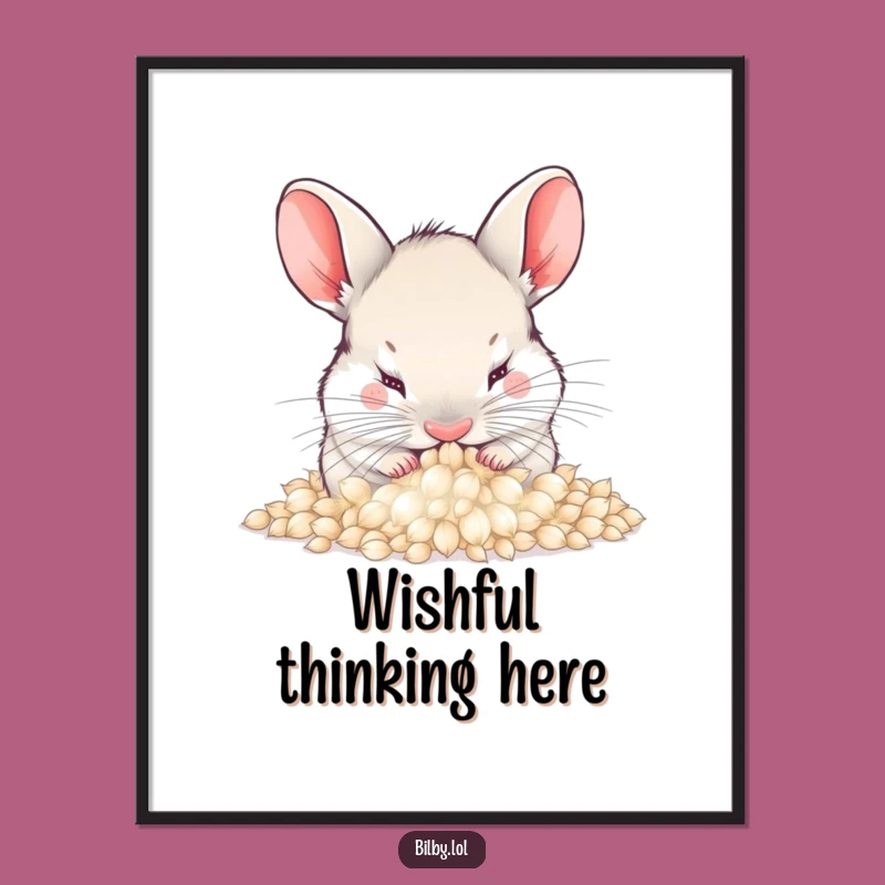 Funny Dandelion Bilby Poster - Cozy Wall Art for Nature Lovers Gift