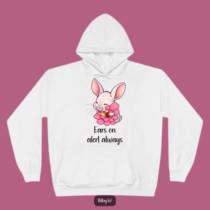 Cozy Funny Bilby Flower Hoodie - Warm & Excitable Comfort Gift