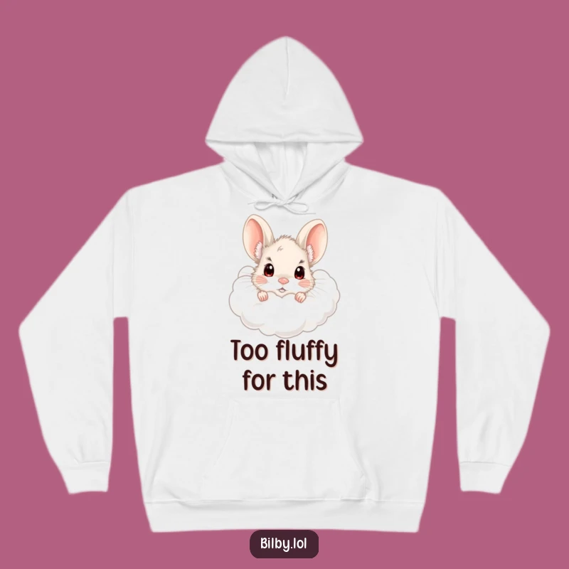 Cozy Funny Bilby Cloud Hoodie - Warm, Whimsical & Curious Gift Idea