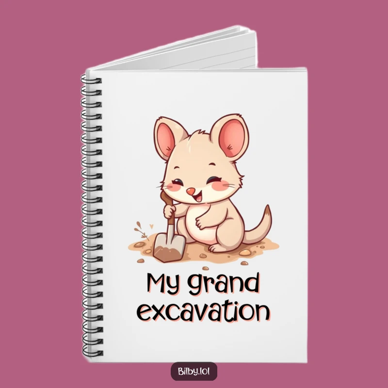 Funny Marsupial Digging Notebook: Cute Fuzzy Pal for Jotting Notes, Awesome Funny Gift!