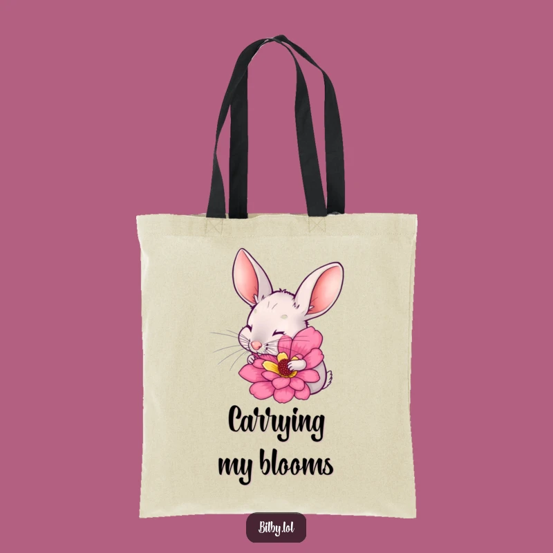Funny Bilby Flower Tote Bag - Vibrant & Excitable Accessory Gift